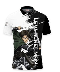 Levi Ackerman Polo Shirts Attack On Titan Custom Anime