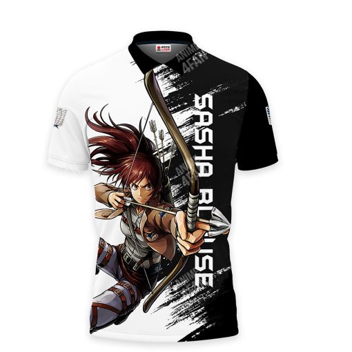 Sasha Blouse Polo Shirts Attack On Titan Custom Anime