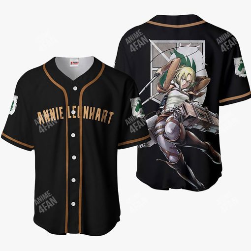 9Heritages 3D Anime Attack On Titan Annie Leonhart Fighter Black Custom Fandom Baseball Tee