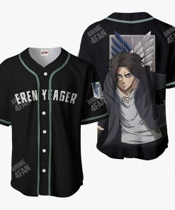 9Heritages 3D Anime Attack On Titan Eren Yeager Custom Fandom Baseball Tee