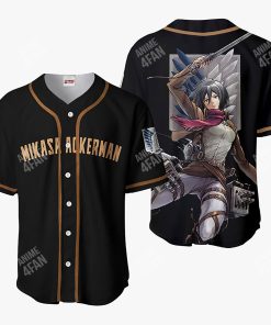 9Heritages 3D Anime Attack On Titan Mikasa Ackerman Sword Fighter Custom Fandom Baseball Tee