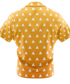 9Heritages 3D Anime Demon Slayer Zenitsu Agatsuma Yellow Custom Cosplay Costume Hawaiian Shirt