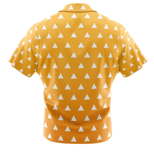 9Heritages 3D Anime Demon Slayer Zenitsu Agatsuma Yellow Custom Cosplay Costume Hawaiian Shirt