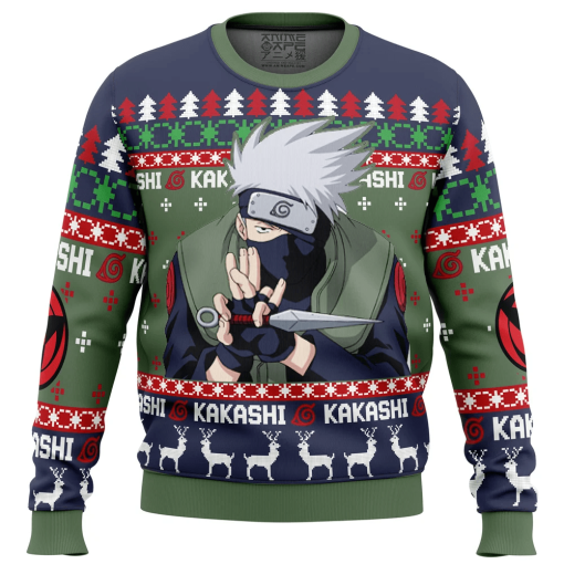 9Heritages 3D Anime Naruto Shippuden Kakashi Hatake Custom Fandom Ugly Christmas Sweater VA307052