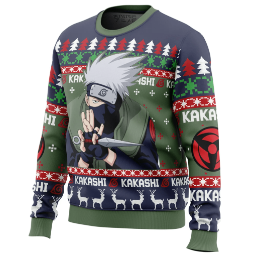 9Heritages 3D Anime Naruto Shippuden Kakashi Hatake Custom Fandom Ugly Christmas Sweater VA307052