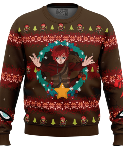 9Heritages 3D Anime Naruto Shippuden Gaara Custom Fandom Ugly Christmas Sweater