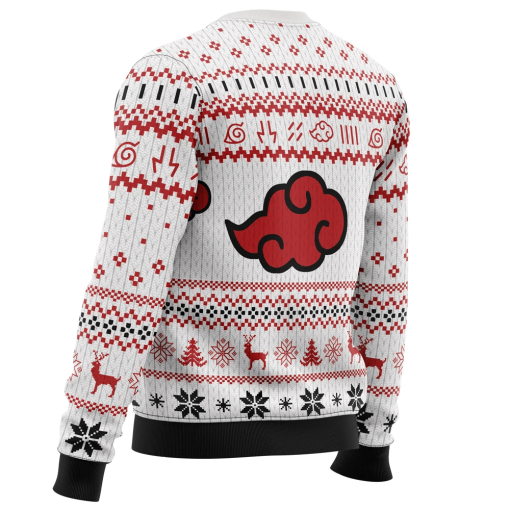 9Heritages 3D Anime Naruto Shippuden Akatsuki Custom White Ugly Christmas Sweater