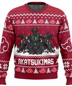 9Heritages 3D Anime Naruto Shippuden Akatsukimas Akatsuki Custom Ugly Christmas Sweater