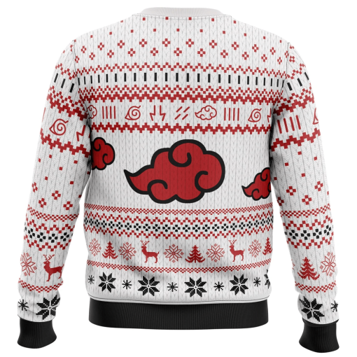 9Heritages 3D Anime Naruto Shippuden Akatsuki Custom White Ugly Christmas Sweater