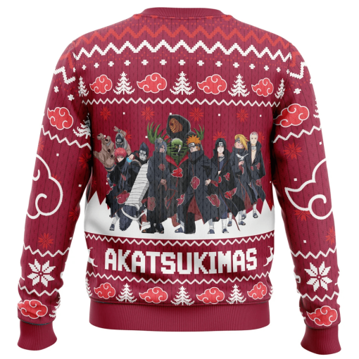 9Heritages 3D Anime Naruto Shippuden Akatsukimas Akatsuki Custom Ugly Christmas Sweater