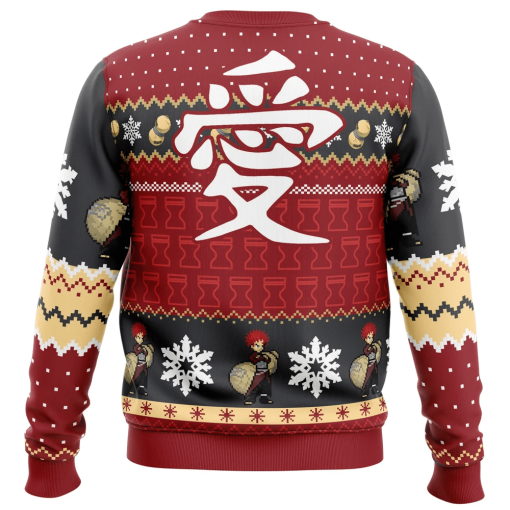 9Heritages 3D Anime Naruto Shippuden Gaara Custom Fandom Ugly Christmas Sweater