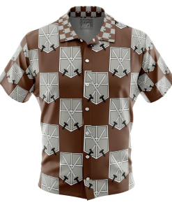 9Heritages 3D Anime Attack on Titan Training Corps Custom Hawaiian Shirt