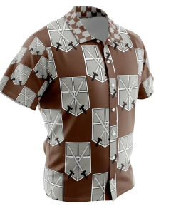 9Heritages 3D Anime Attack on Titan Training Corps Custom Hawaiian Shirt