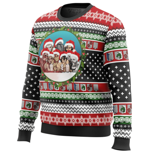 9Heritages 3D Anime Attack On Titan NineTitans Custom Fandom Ugly Christmas Sweater