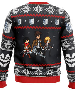 9Heritages 3D Anime Attack on Titan Colossal Claus Custom Fandom Ugly Christmas Sweater