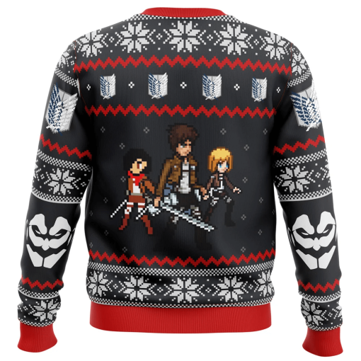 9Heritages 3D Anime Attack on Titan Colossal Claus Custom Fandom Ugly Christmas Sweater