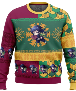 9Heritages 9Heritages 3D Anime Demon Slayer Giyu Tomioka Custom Ugly Christmas Sweater
