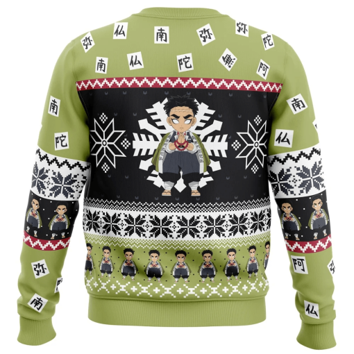 9Heritages 9Heritages 3D Anime Demon Slayer Gyomei Himejima Custom Ugly Christmas Sweater