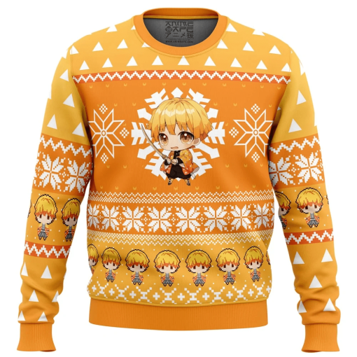 9Heritages 9Heritages 3D Anime Demon Slayer Zenitsu Agatsuma Custom Ugly Christmas Sweater