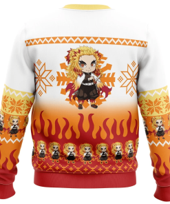 9Heritages 9Heritages 3D Anime Demon Slayer Kyojuro Rengoku Custom Ugly Christmas Sweater