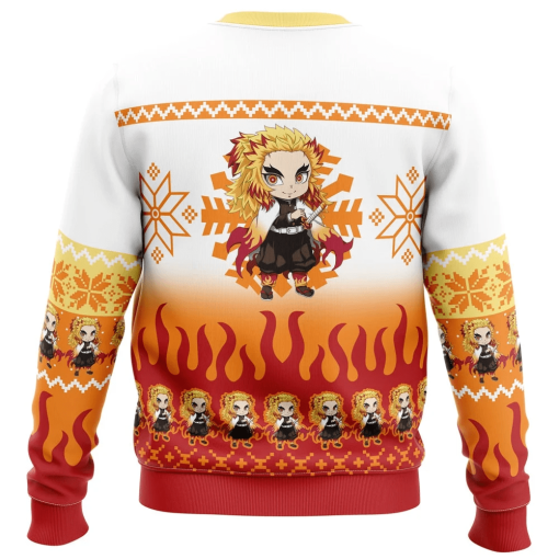 9Heritages 9Heritages 3D Anime Demon Slayer Kyojuro Rengoku Custom Ugly Christmas Sweater