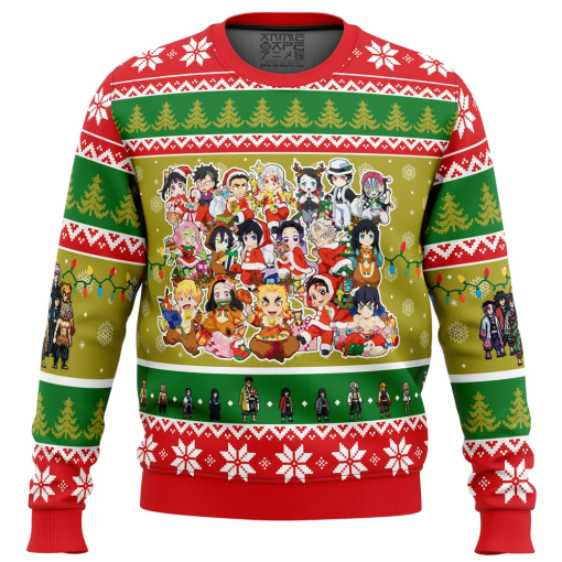 9Heritages 9Heritages 3D Anime Demon Slayer Squad Corps Custom Ugly Christmas Sweater