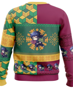 9Heritages 9Heritages 3D Anime Demon Slayer Giyu Tomioka Custom Ugly Christmas Sweater