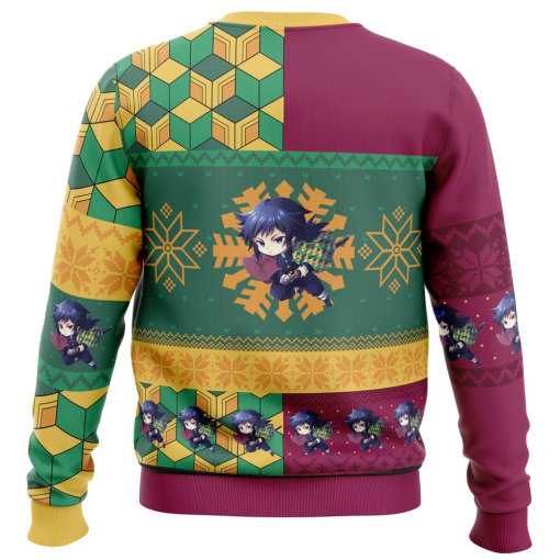 9Heritages 9Heritages 3D Anime Demon Slayer Giyu Tomioka Custom Ugly Christmas Sweater