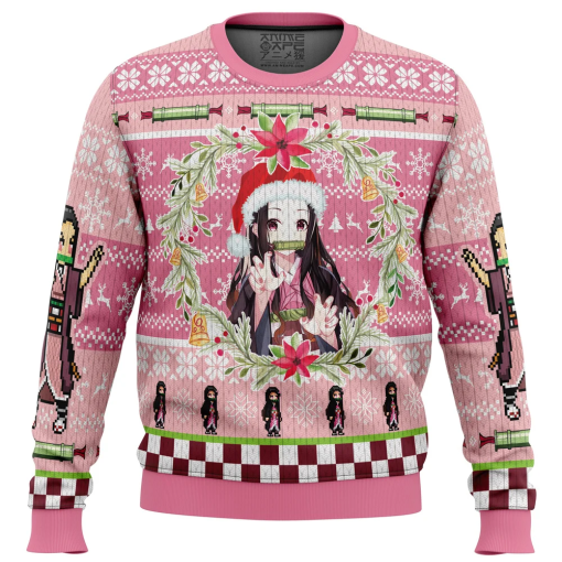 9Heritages 9Heritages 3D Anime Demon Slayer Nezuko Kamado Custom Ugly Christmas Sweater