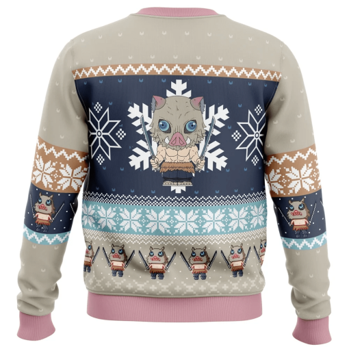 9Heritages 9Heritages 3D Anime Demon Slayer Inosuke Hashibira Custom Ugly Christmas Sweater