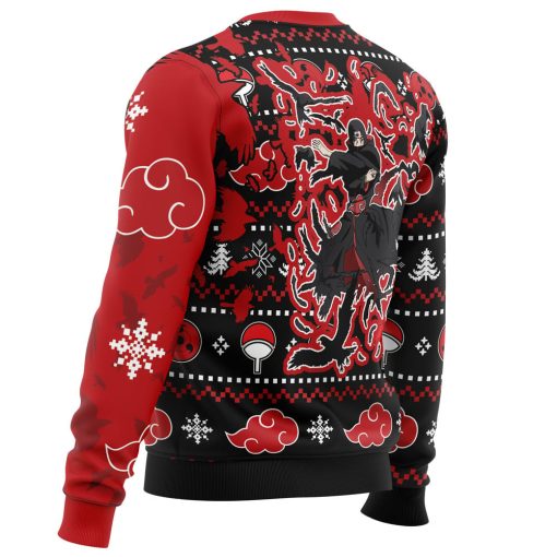 9Heritages 3D Anime Naruto Shippuden Akatsuki Itachi Symbolic Crows Custom Ugly Christmas Sweater