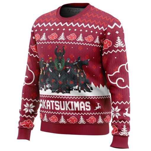 9Heritages 3D Anime Naruto Shippuden Akatsukimas Akatsuki Custom Fandom Ugly Christmas Sweater