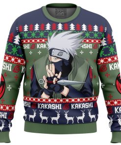 9Heritages 3D Anime Naruto Shippuden Kakashi Hatake Custom Fandom Christmas Sweater