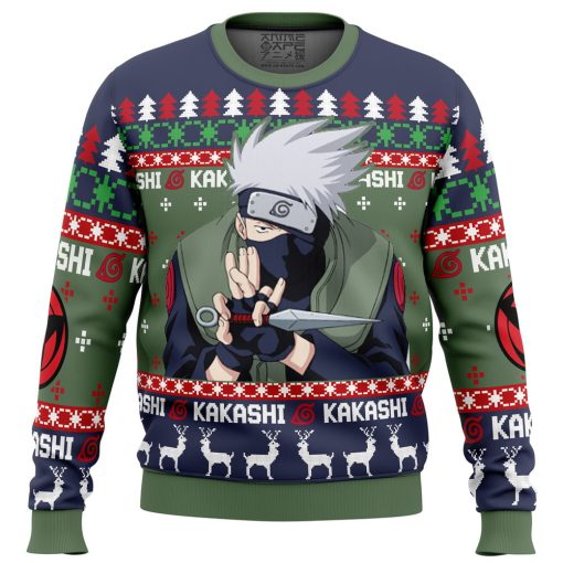 9Heritages 3D Anime Naruto Shippuden Kakashi Hatake Custom Fandom Christmas Sweater