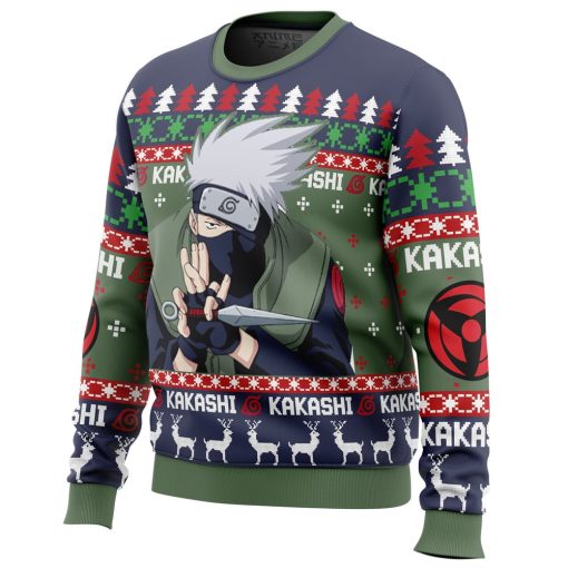 9Heritages 3D Anime Naruto Shippuden Kakashi Hatake Custom Fandom Christmas Sweater