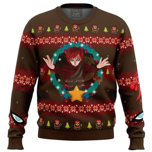 9Heritages 3D Anime Naruto Shippuden Gaara Custom Fandom Ugly Christmas Sweater