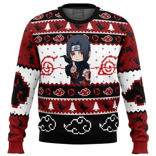 9Heritages 3D Anime Naruto Shippuden Itachi Uchiha Chibi Akatsuki Custom Fandom Ugly Christmas Sweater
