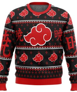 9Heritages 3D Anime Naruto Shippuden Akatsuki Custom Ugly Christmas Sweater