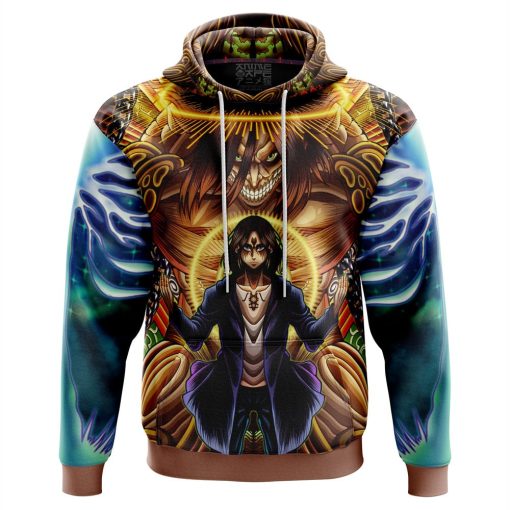 9Heritages 3D Anime Attack On Titan Trippy Eren Yeager Timeskip Custom Fandom Hoodie