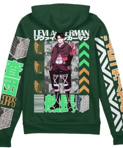 9Heritages 3D Anime Attack On Titan Levi Ackerman Custom Fandom Hoodie