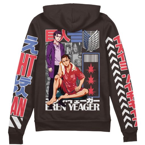 9Heritages 3D Anime Attack On Titan Eren Yeager Custom Fandom Hoodie