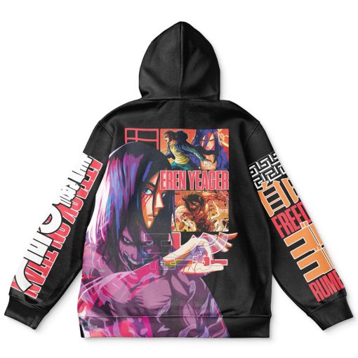 9Heritages 3D Anime Attack On Titan Eren Yeager V3 Custom Fandom Hoodie