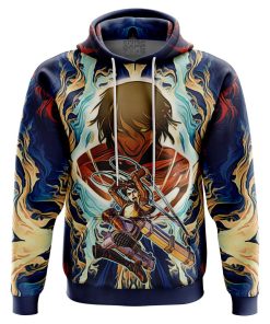 9Heritages 3D Anime Attack On Titan Trippy Eren Yeager Custom Fandom Hoodie