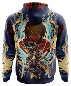 9Heritages 3D Anime Attack On Titan Trippy Eren Yeager Custom Fandom Hoodie