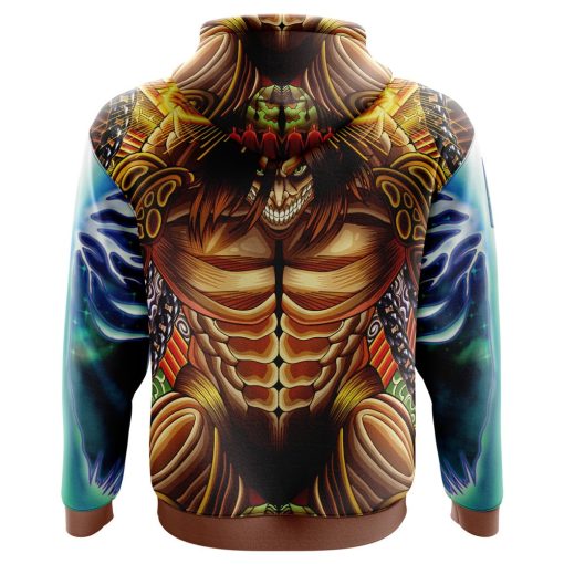 9Heritages 3D Anime Attack On Titan Trippy Eren Yeager Timeskip Custom Fandom Hoodie