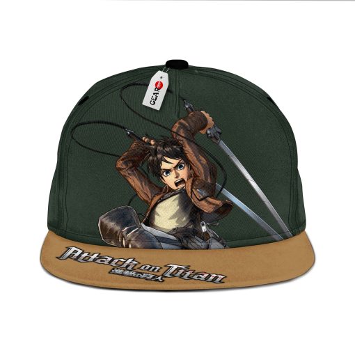 Eren Snapback Hats Custom Attack On Titan Anime Hat