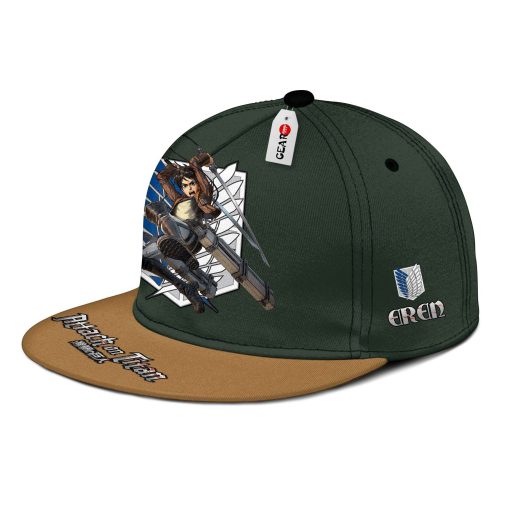 Survey Corp Eren Snapback Hats Custom Attack On Titan Anime Hat