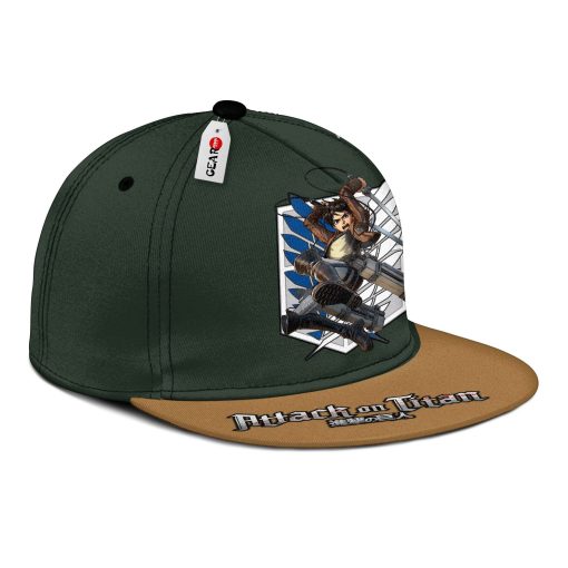 Survey Corp Eren Snapback Hats Custom Attack On Titan Anime Hat