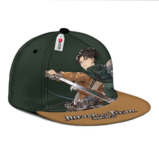 Levi Ackerman Snapback Hats Custom Attack On Titan Hat