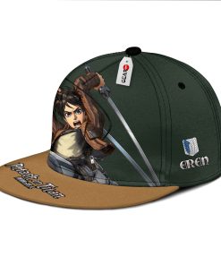 Eren Snapback Hats Custom Attack On Titan Anime Hat